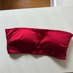Victoria Secret Red Strapless Bandeau Swim Top